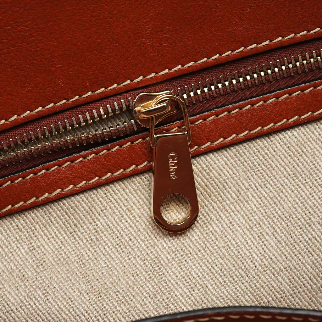 Brown Leather Edith Tote Bag