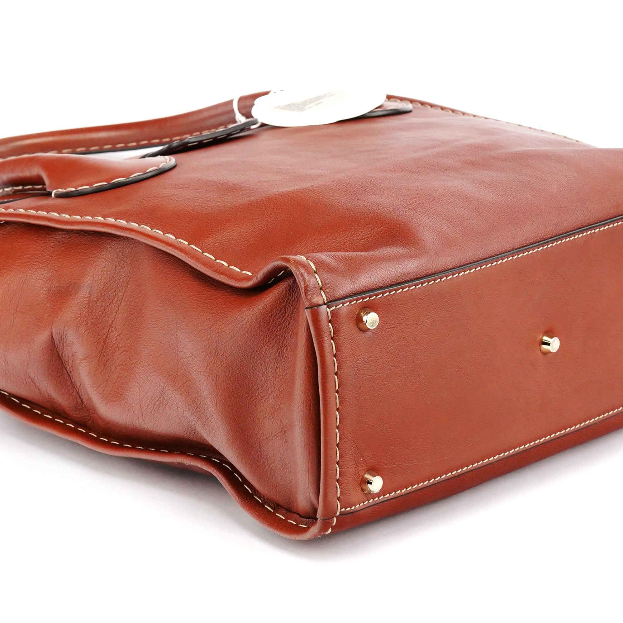 Brown Leather Edith Tote Bag