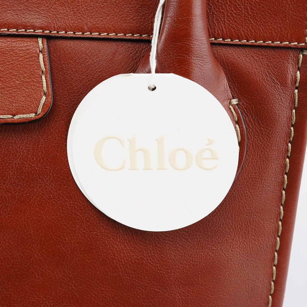 Brown Leather Edith Tote Bag