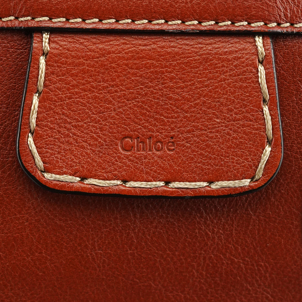Brown Leather Edith Tote Bag