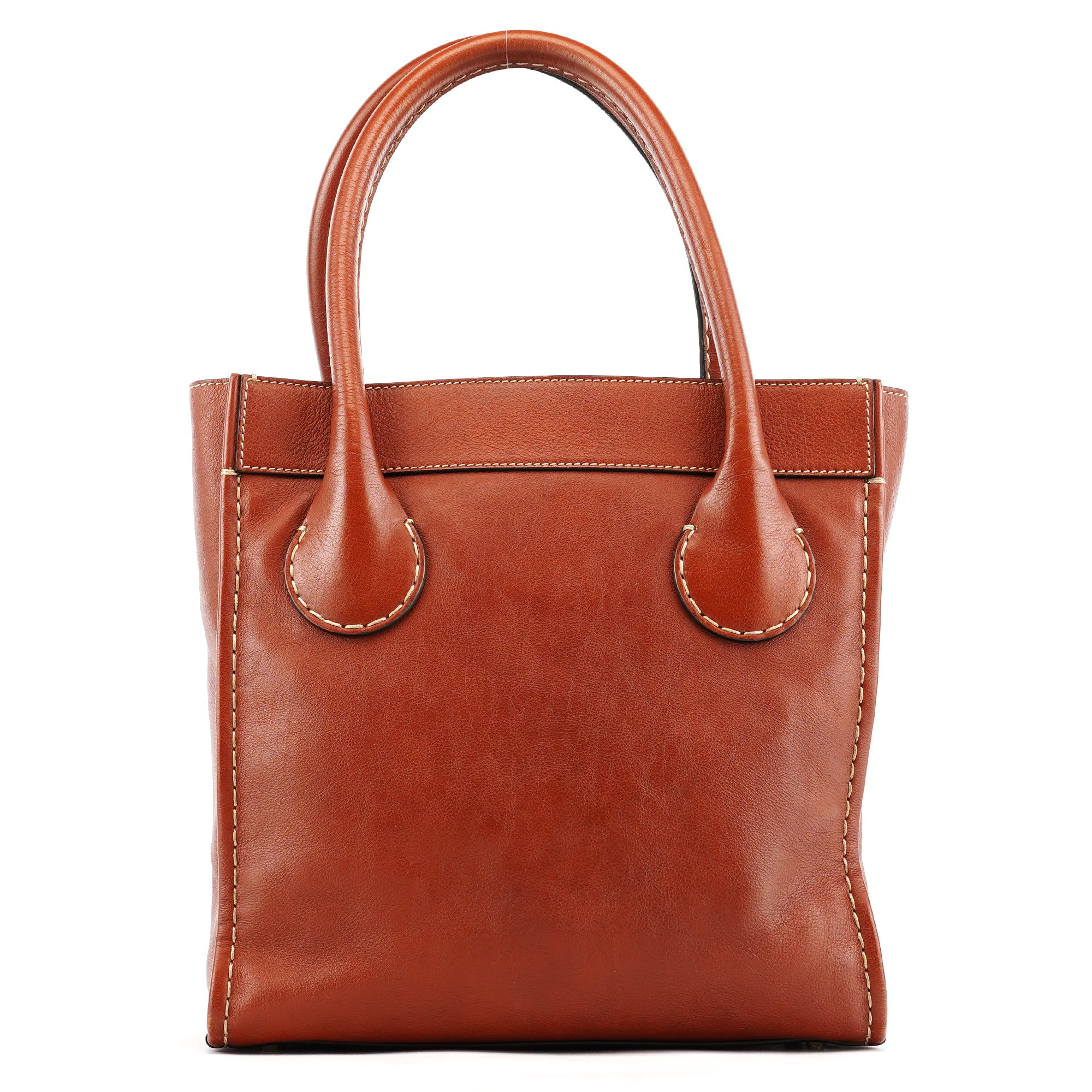 Brown Leather Edith Tote Bag