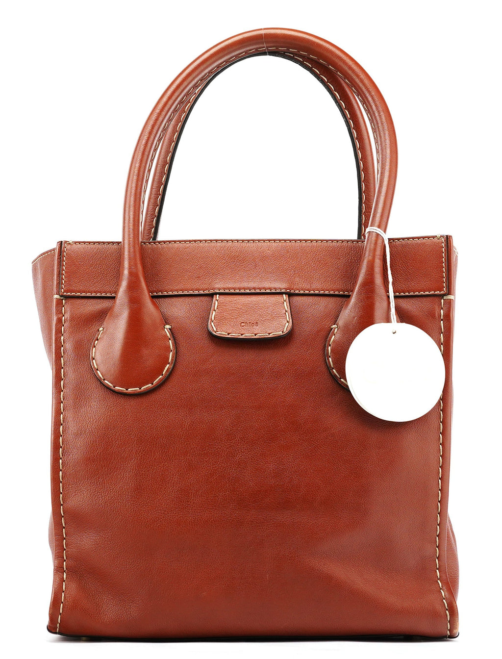 Brown Leather Edith Tote Bag