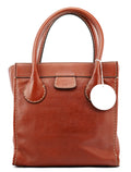 Brown Leather Edith Tote Bag