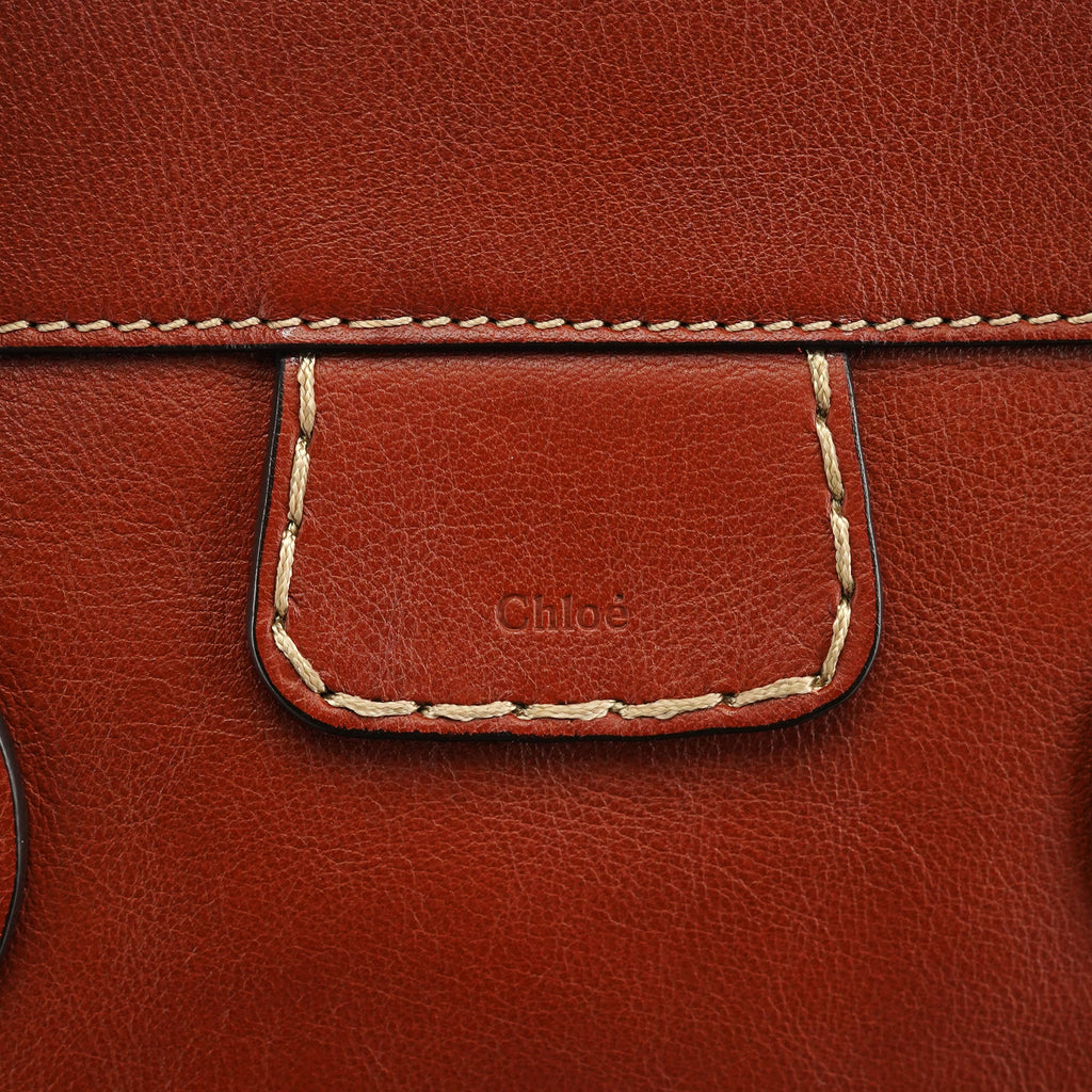 Brown Leather Edith Tote Bag