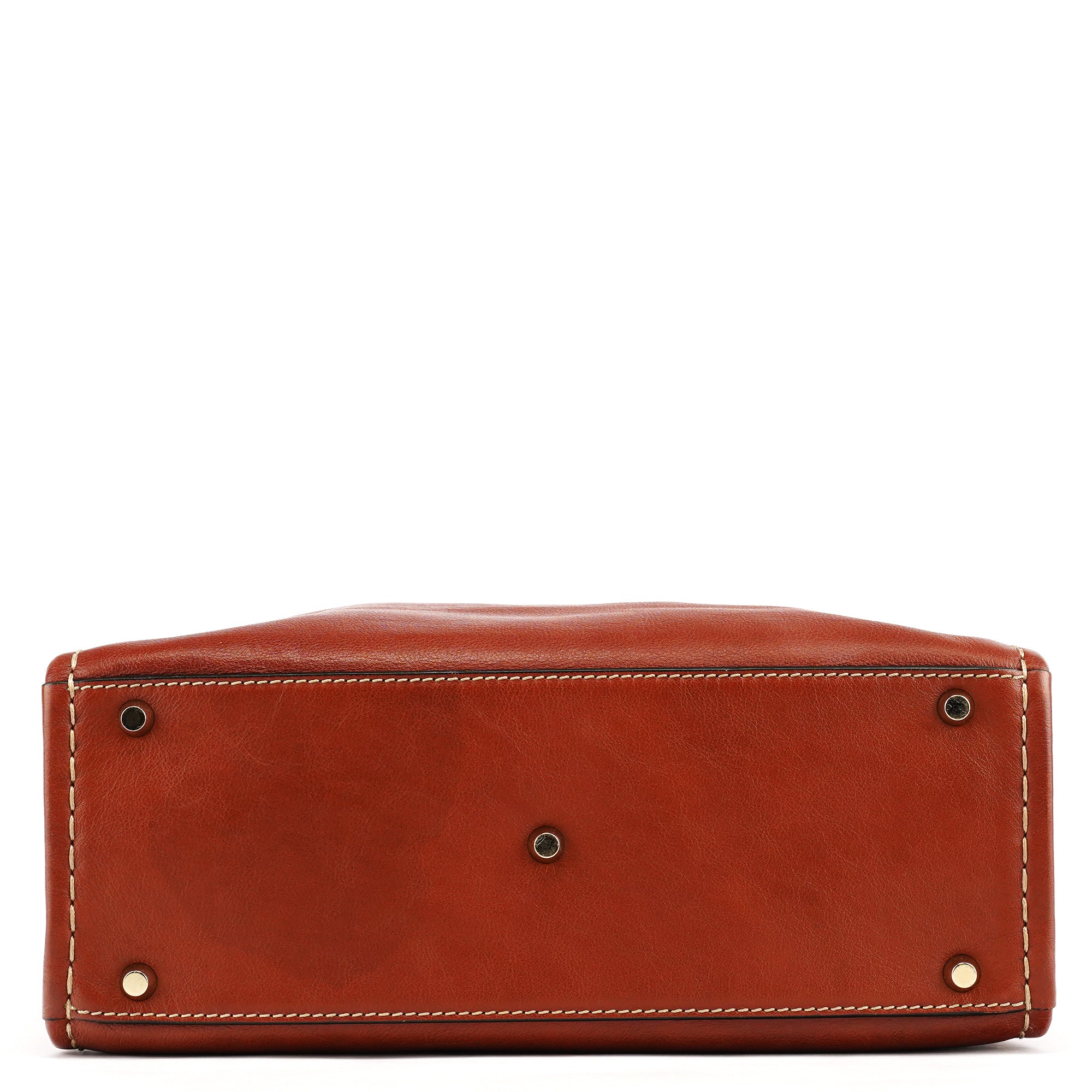 Brown Leather Edith Tote Bag