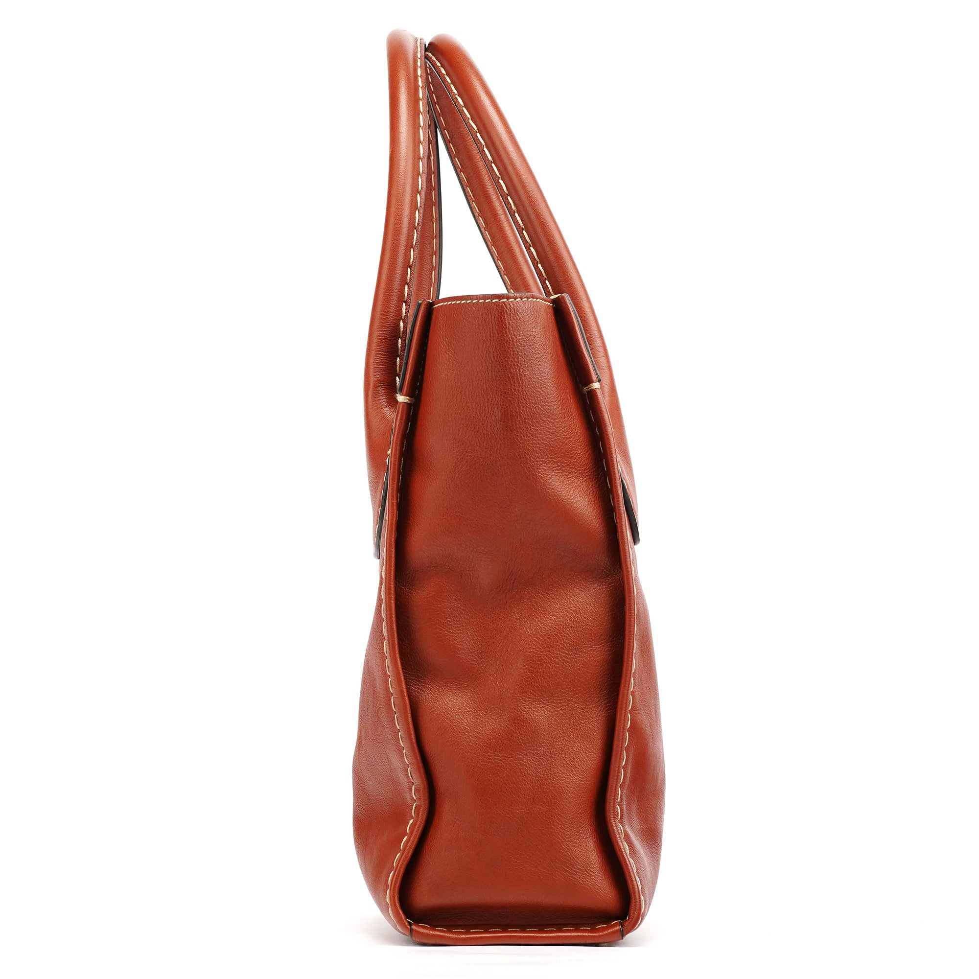 Brown Leather Edith Tote Bag