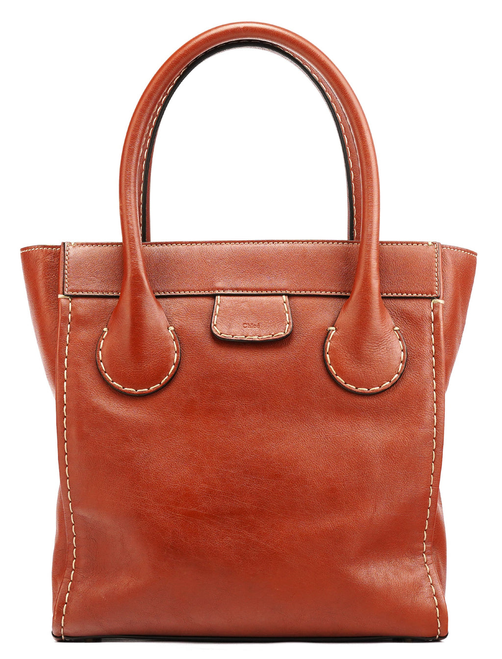 Brown Leather Edith Tote Bag