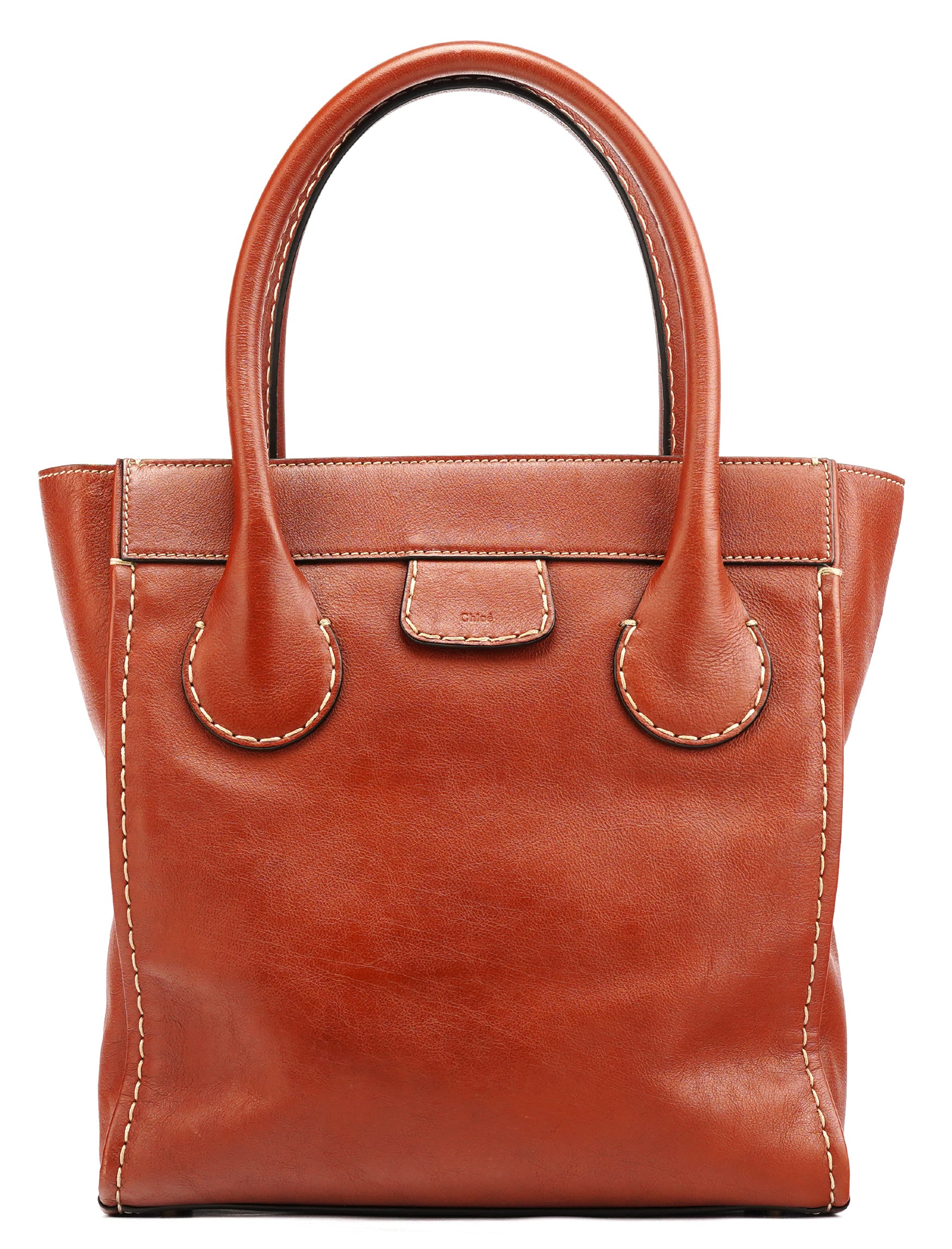 Brown Leather Edith Tote Bag