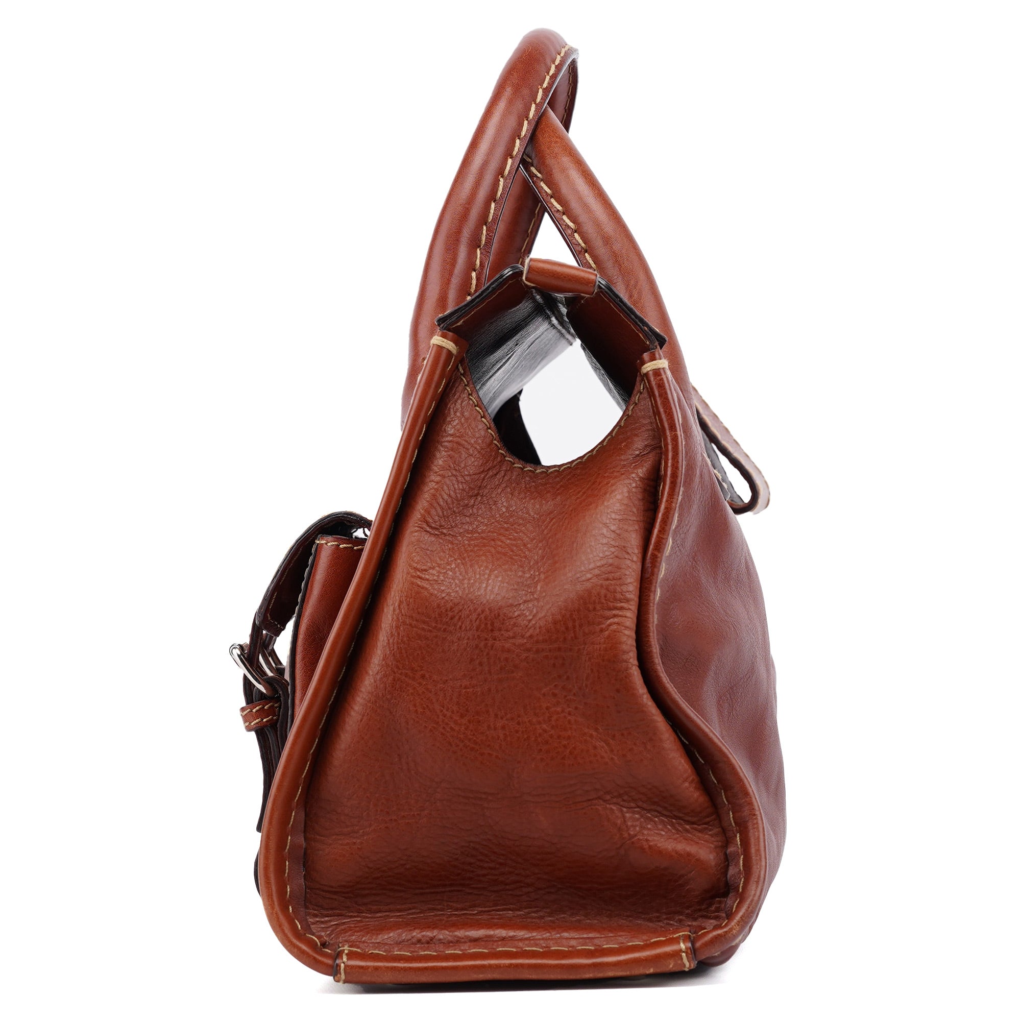 Brown Leather Edith Tote Bag