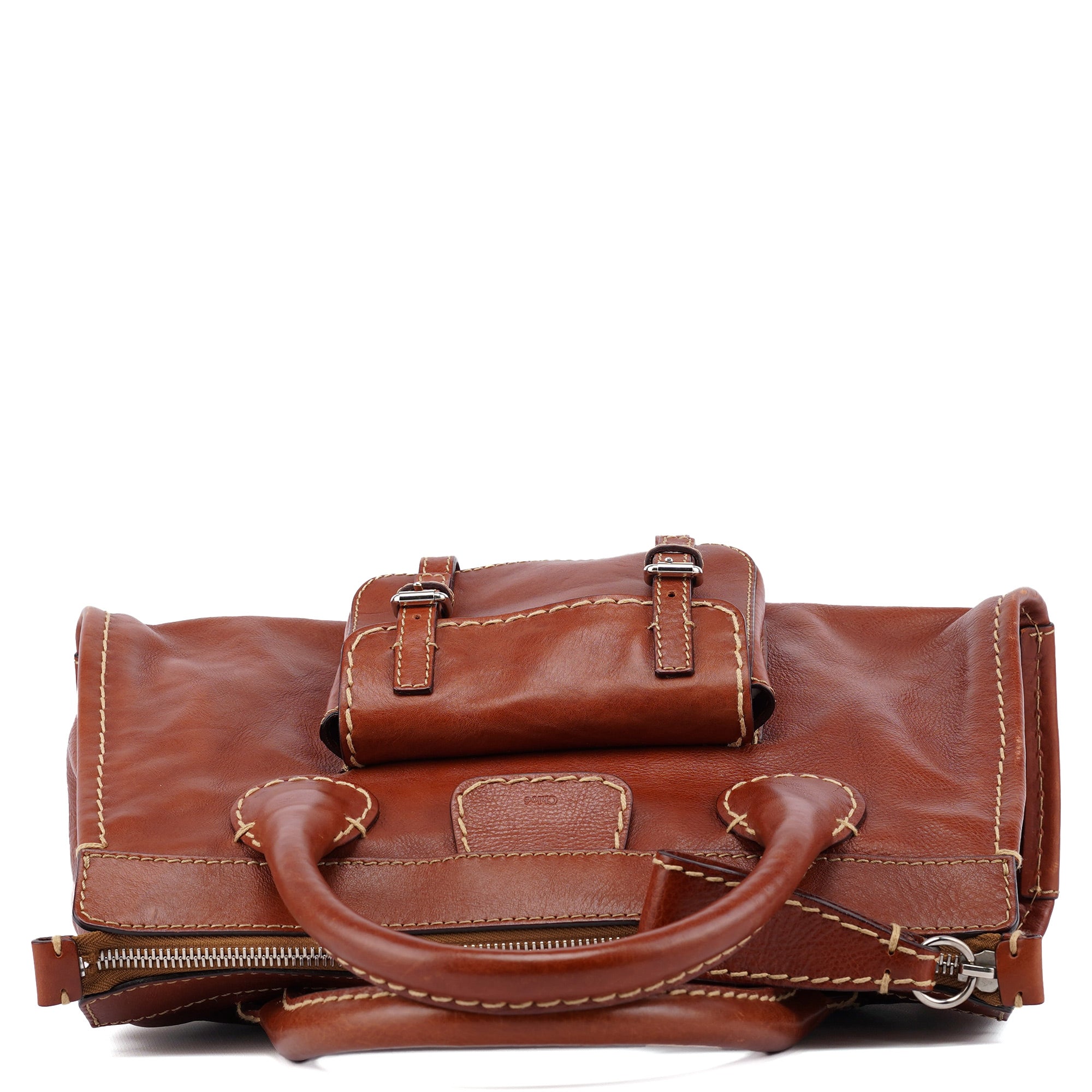 Brown Leather Edith Tote Bag