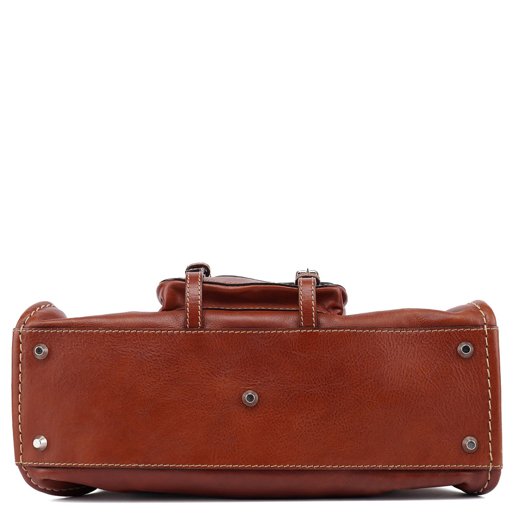Brown Leather Edith Tote Bag