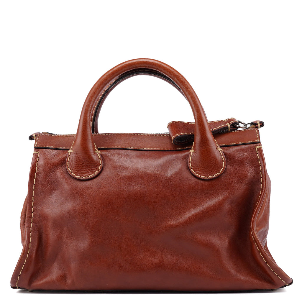 Brown Leather Edith Tote Bag