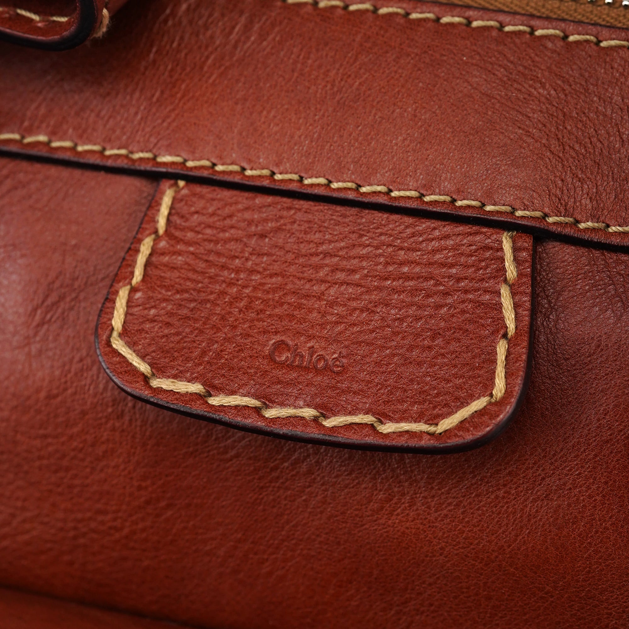 Brown Leather Edith Tote Bag