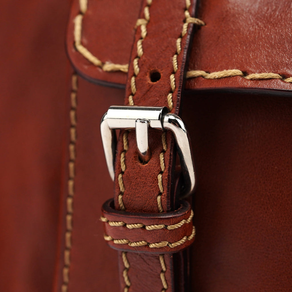Brown Leather Edith Tote Bag