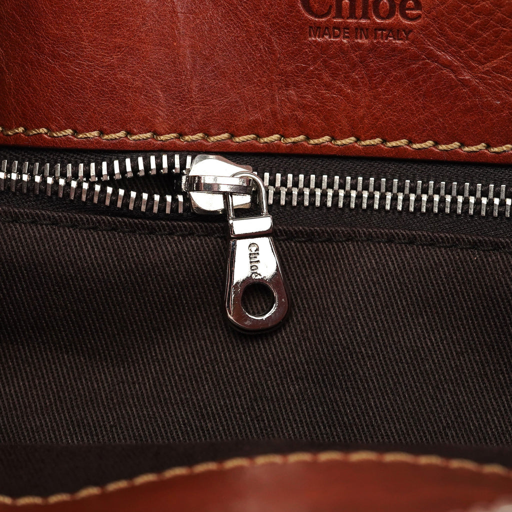 Brown Leather Edith Tote Bag