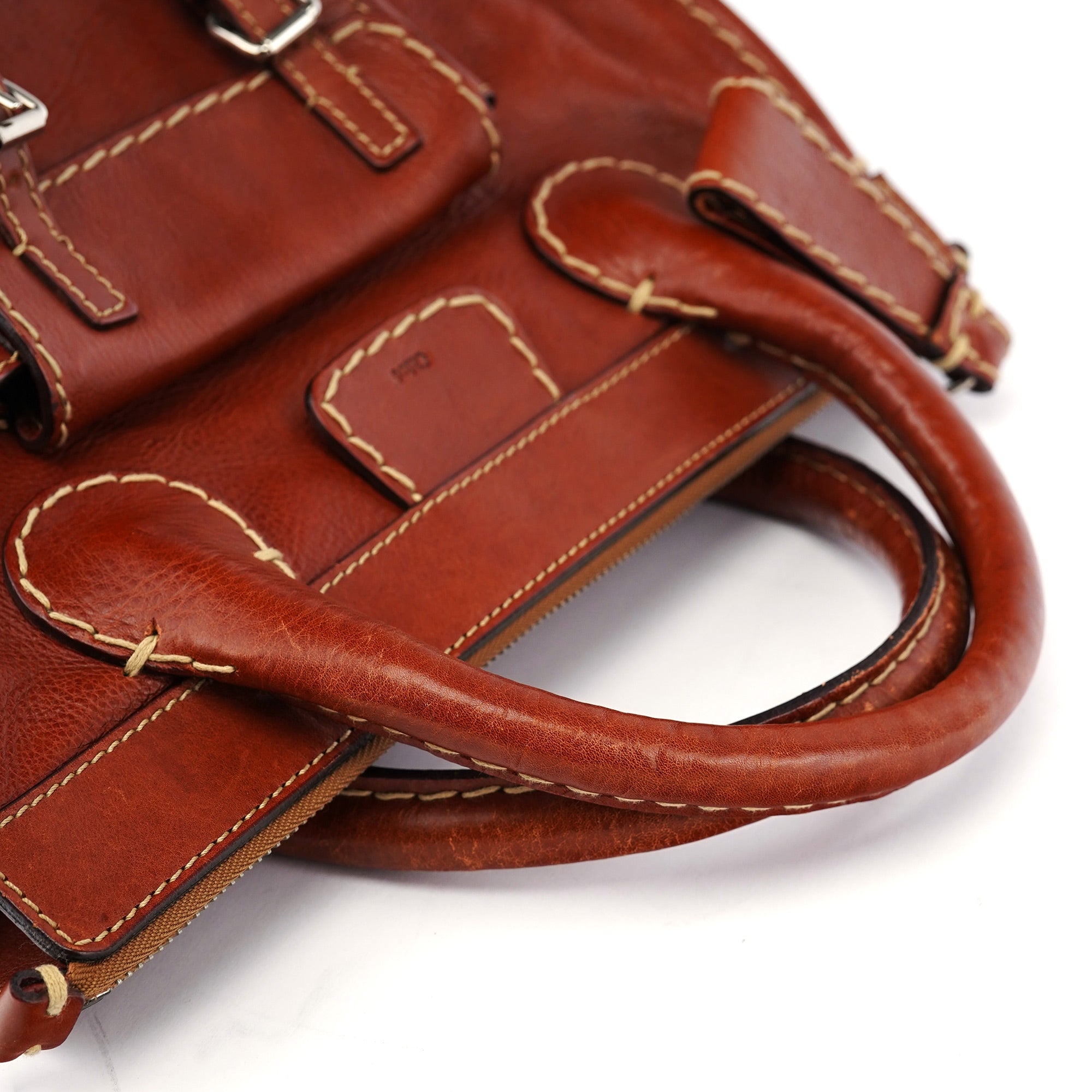 Brown Leather Edith Tote Bag