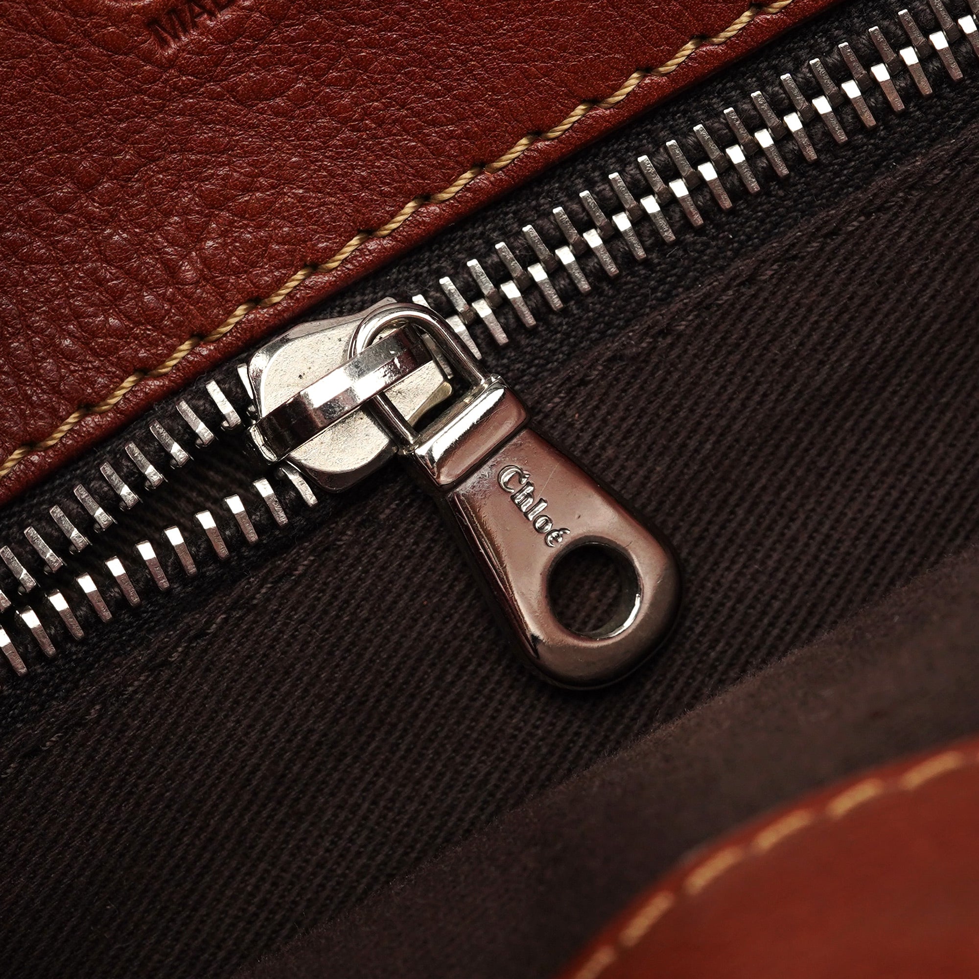 Brown Leather Edith Tote Bag
