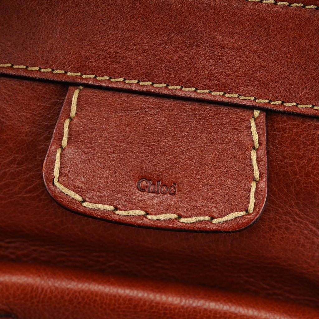Brown Leather Edith Tote Bag