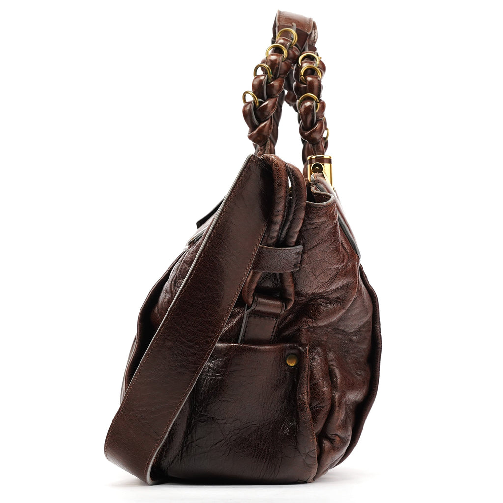 Brown Leather Heloise 2-Way Bag