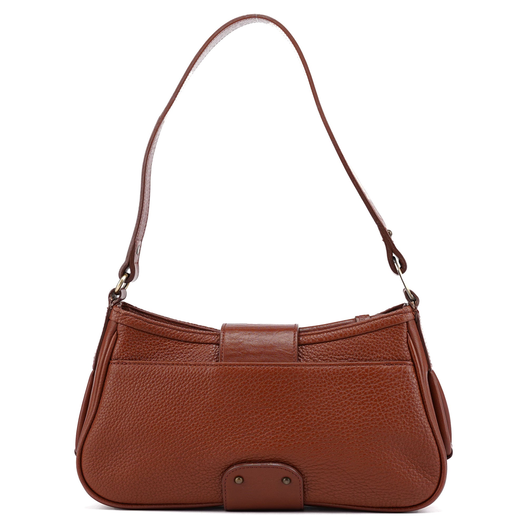 Brown Leather Hobo Shoulder Bag