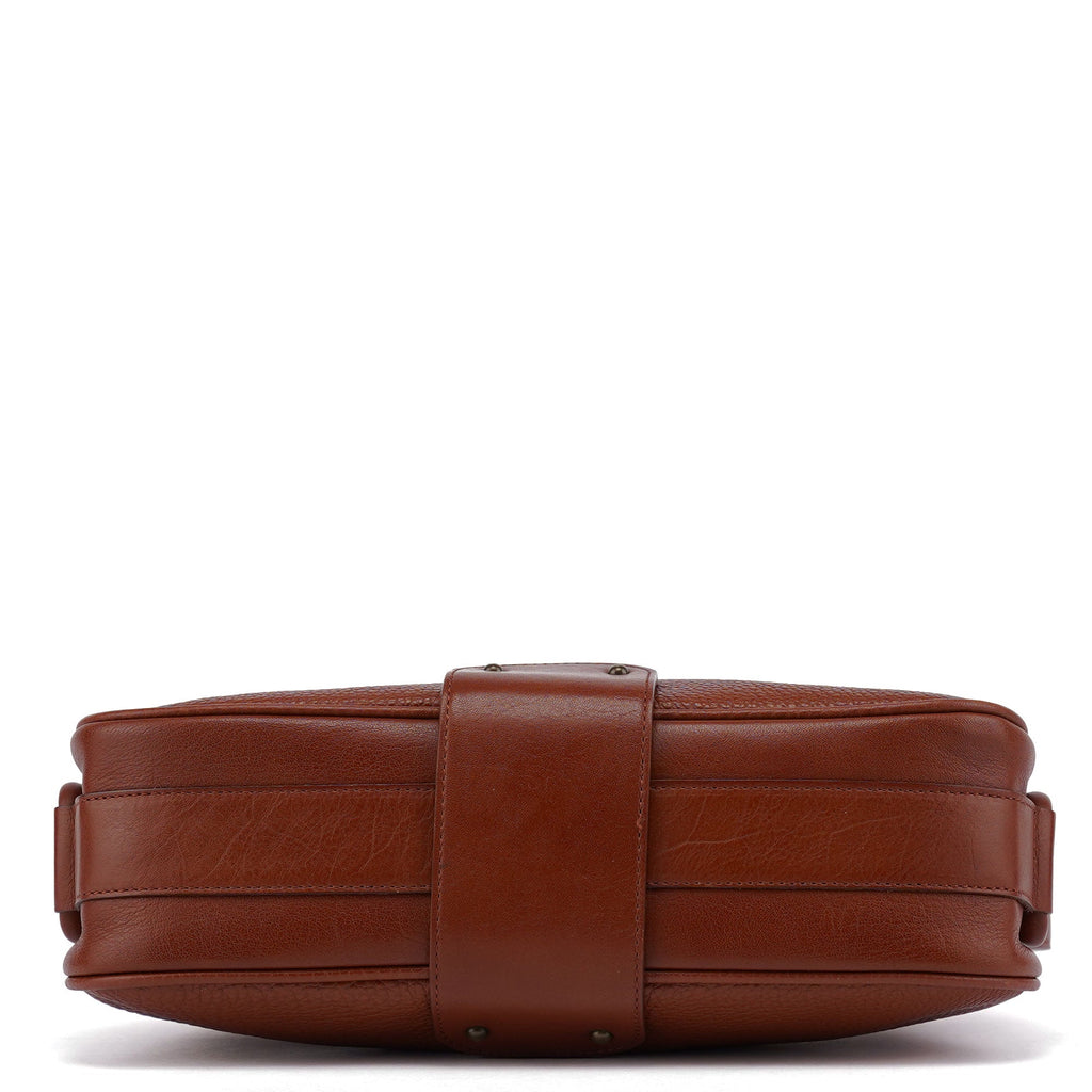 Brown Leather Hobo Shoulder Bag