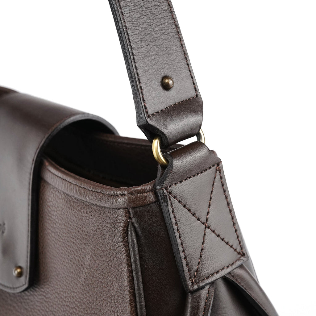 Brown Leather Hobo Shoulder Bag