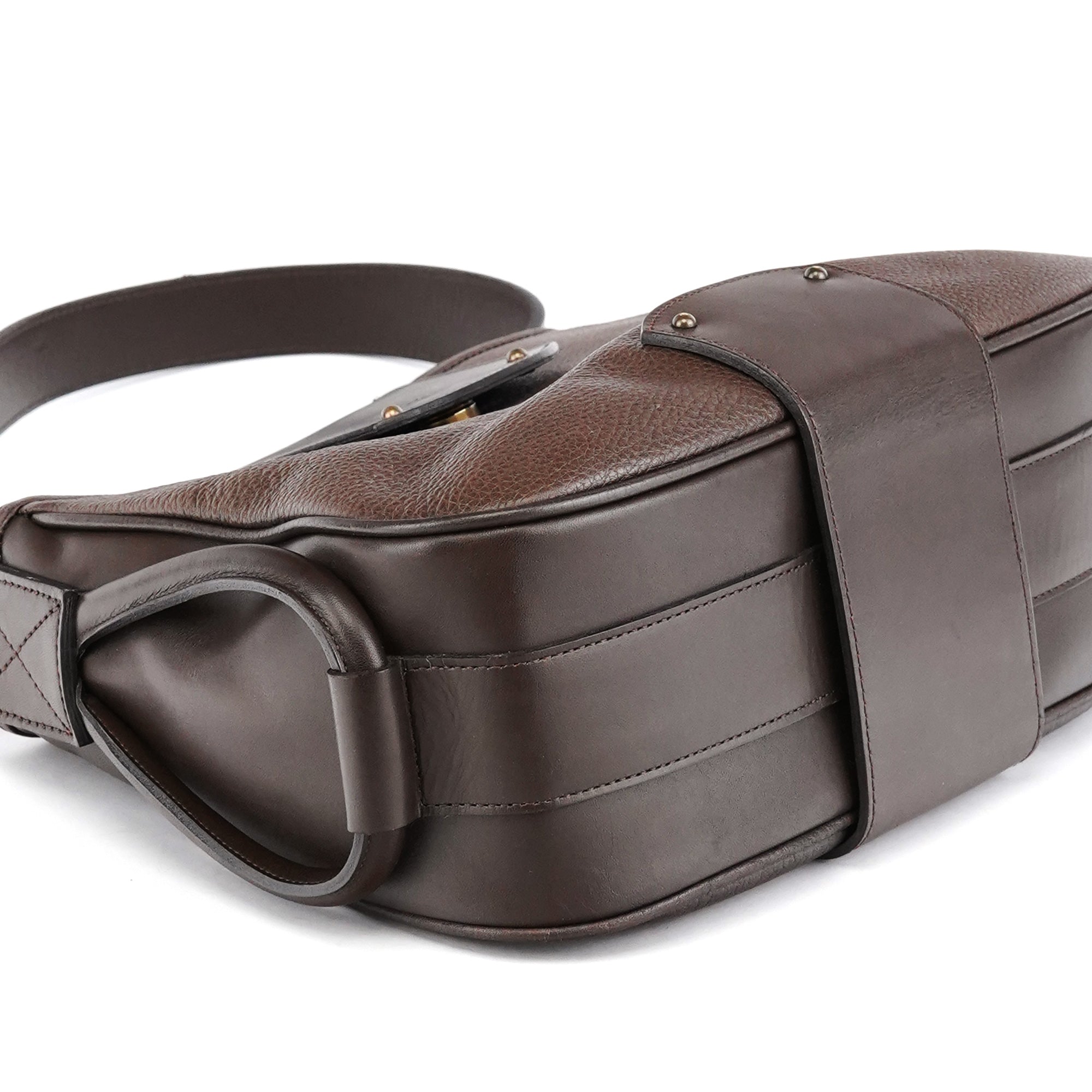 Brown Leather Hobo Shoulder Bag