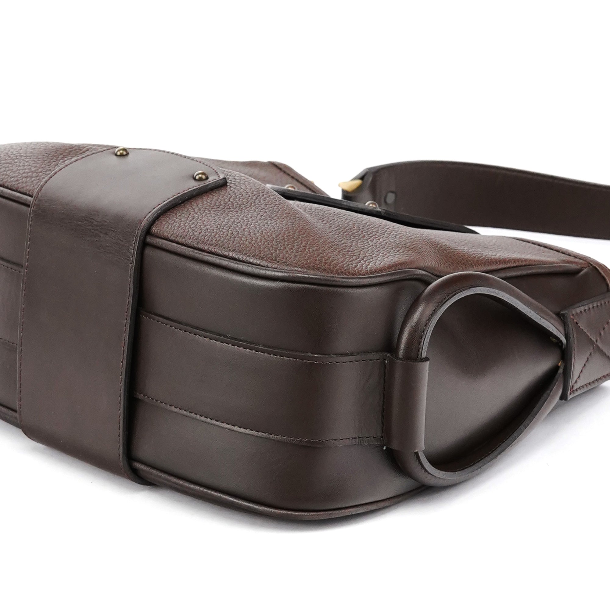 Brown Leather Hobo Shoulder Bag