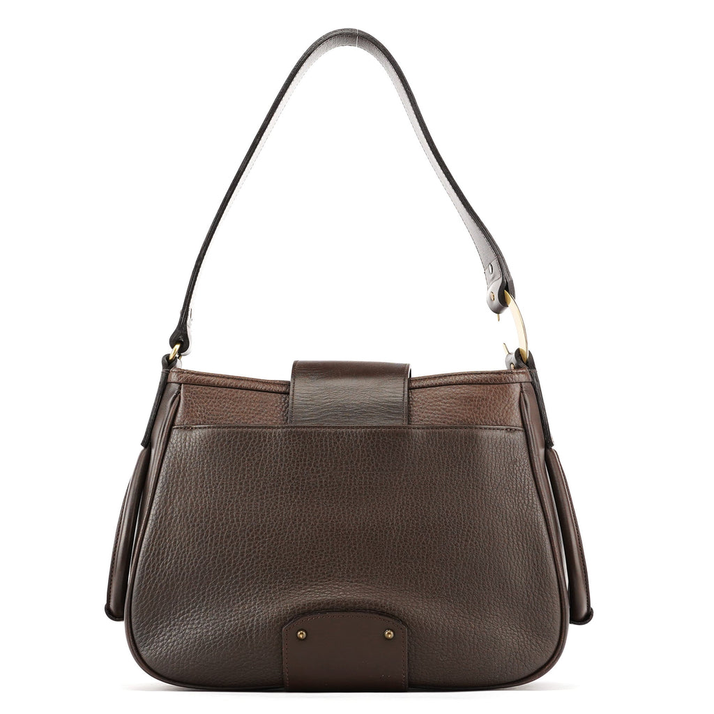 Brown Leather Hobo Shoulder Bag