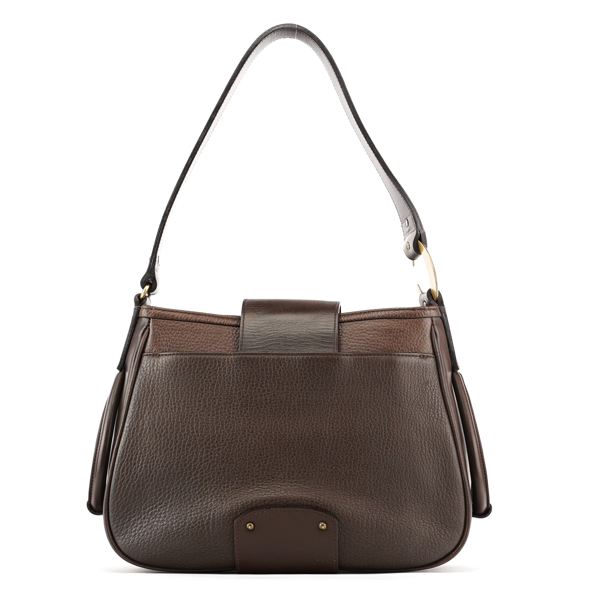 Brown Leather Hobo Shoulder Bag