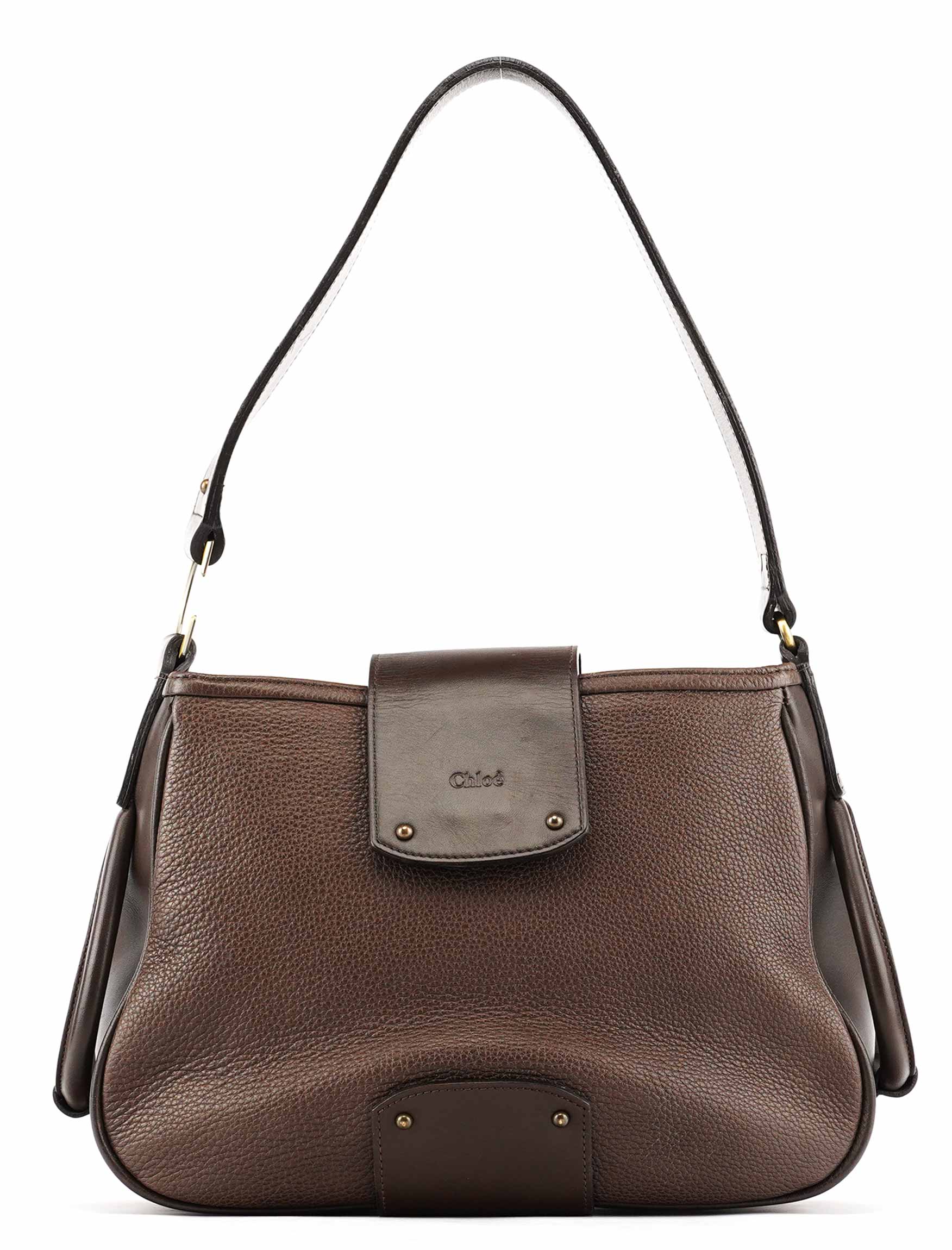 Brown Leather Hobo Shoulder Bag