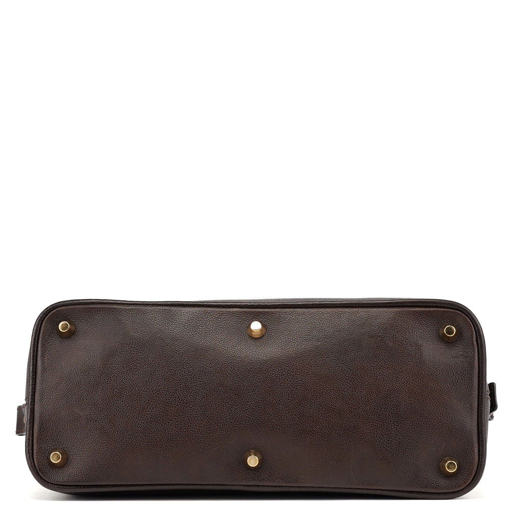 Brown Leather Kerala Tote Bag