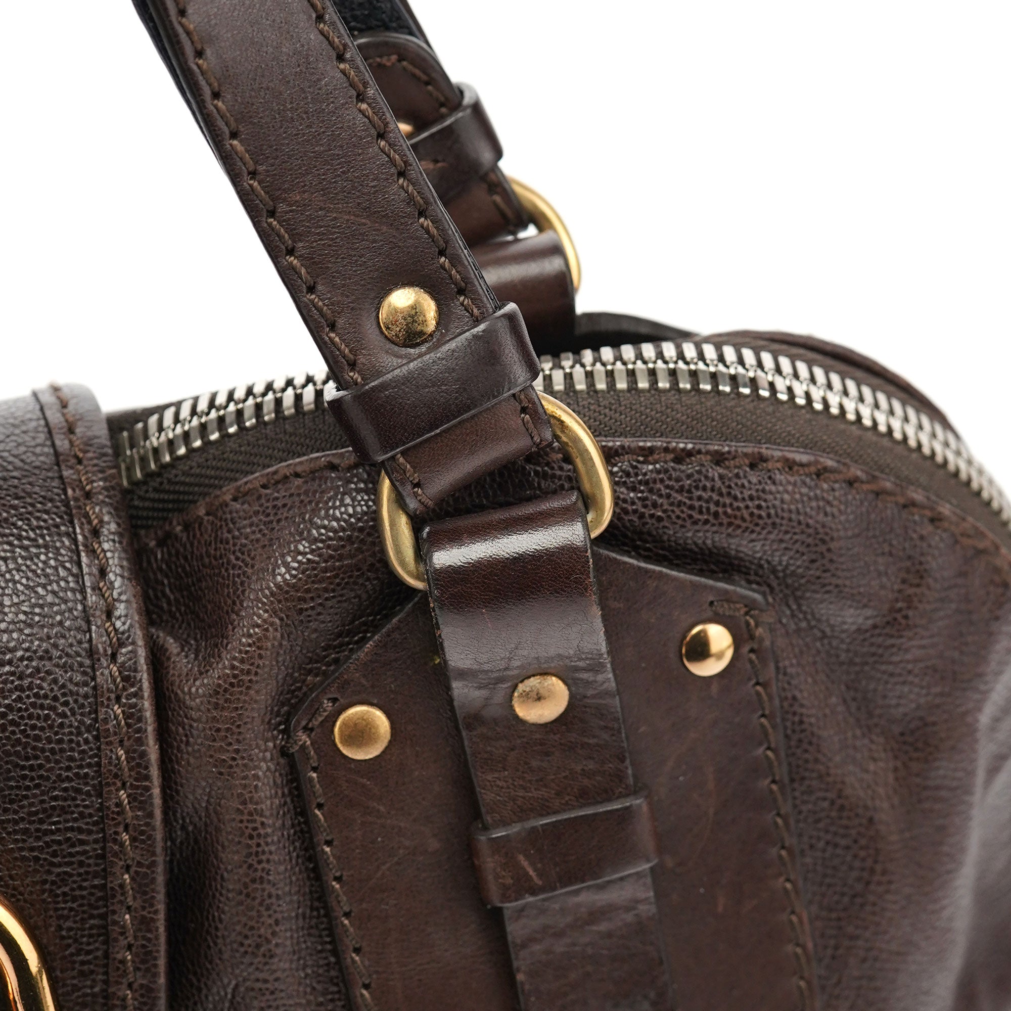 Brown Leather Kerala Tote Bag