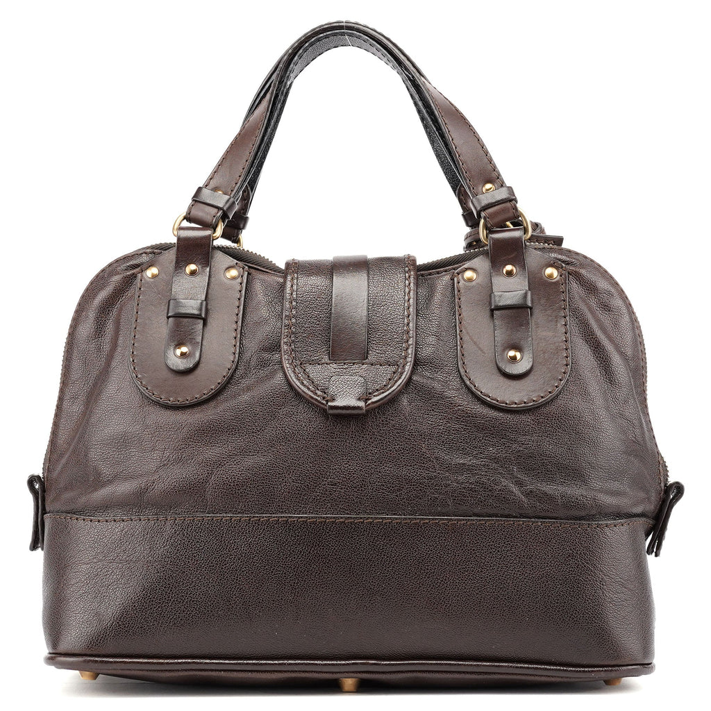 Brown Leather Kerala Tote Bag