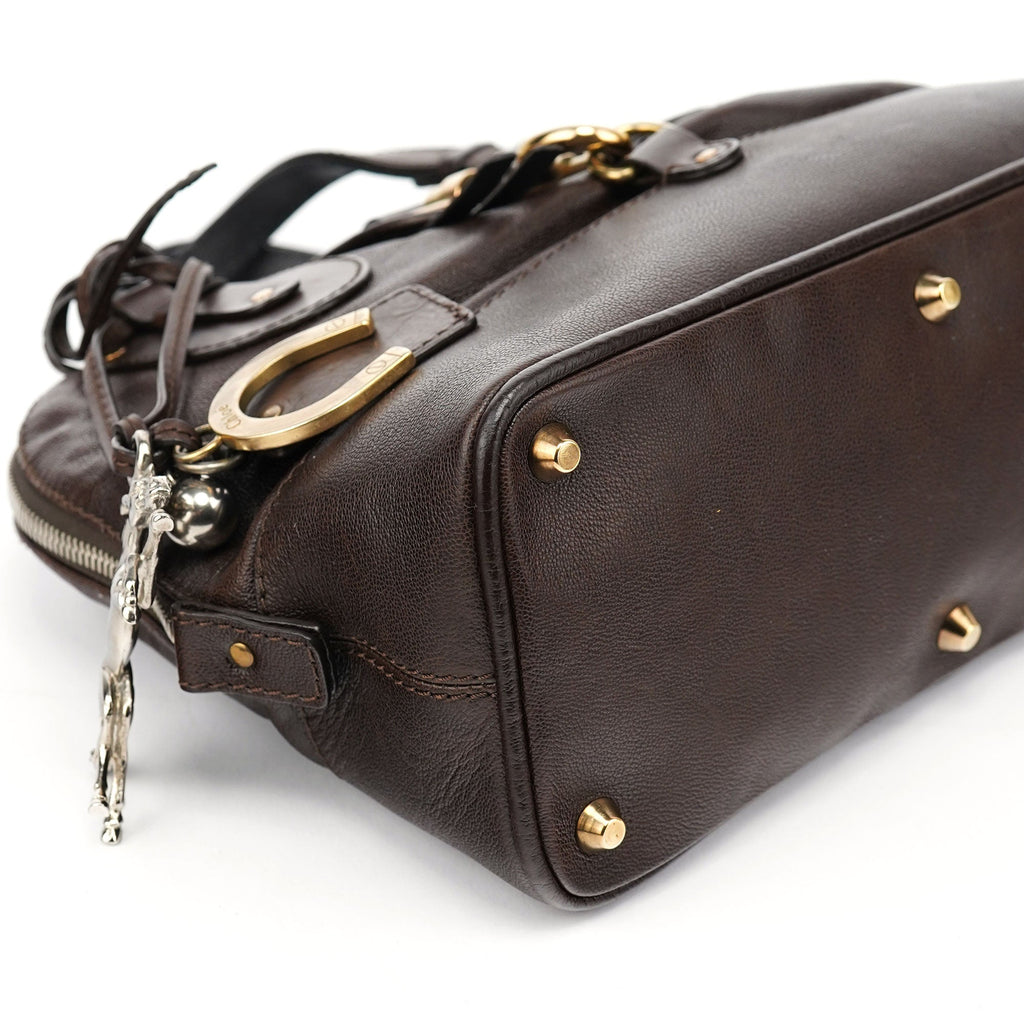 Brown Leather Kerala Tote Bag