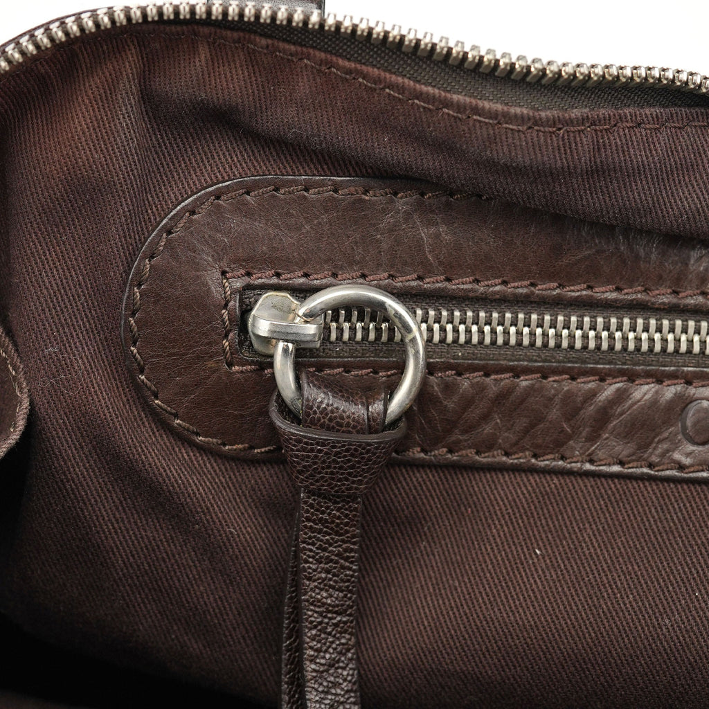 Brown Leather Kerala Tote Bag