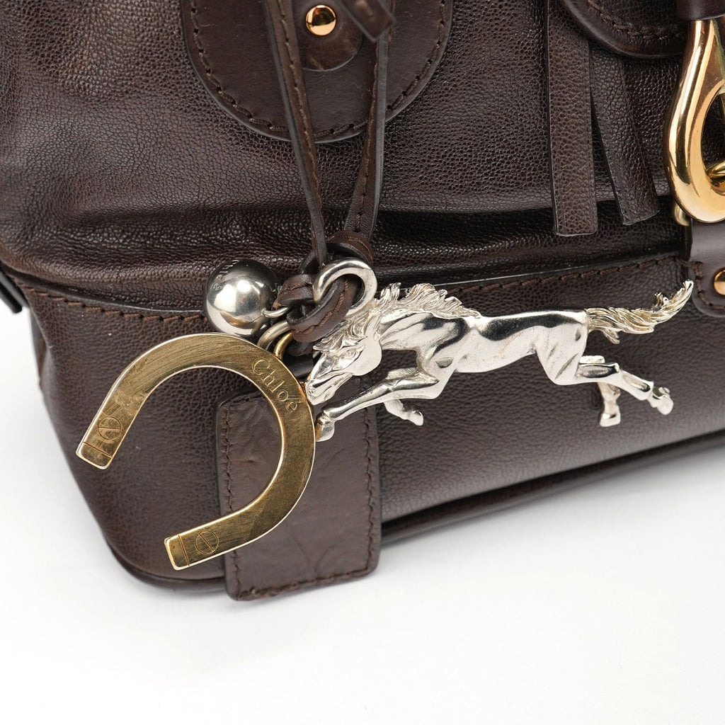 Brown Leather Kerala Tote Bag