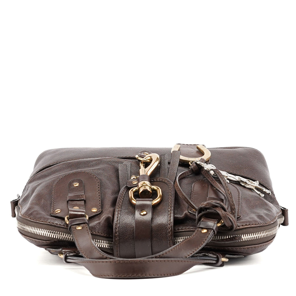 Brown Leather Kerala Tote Bag