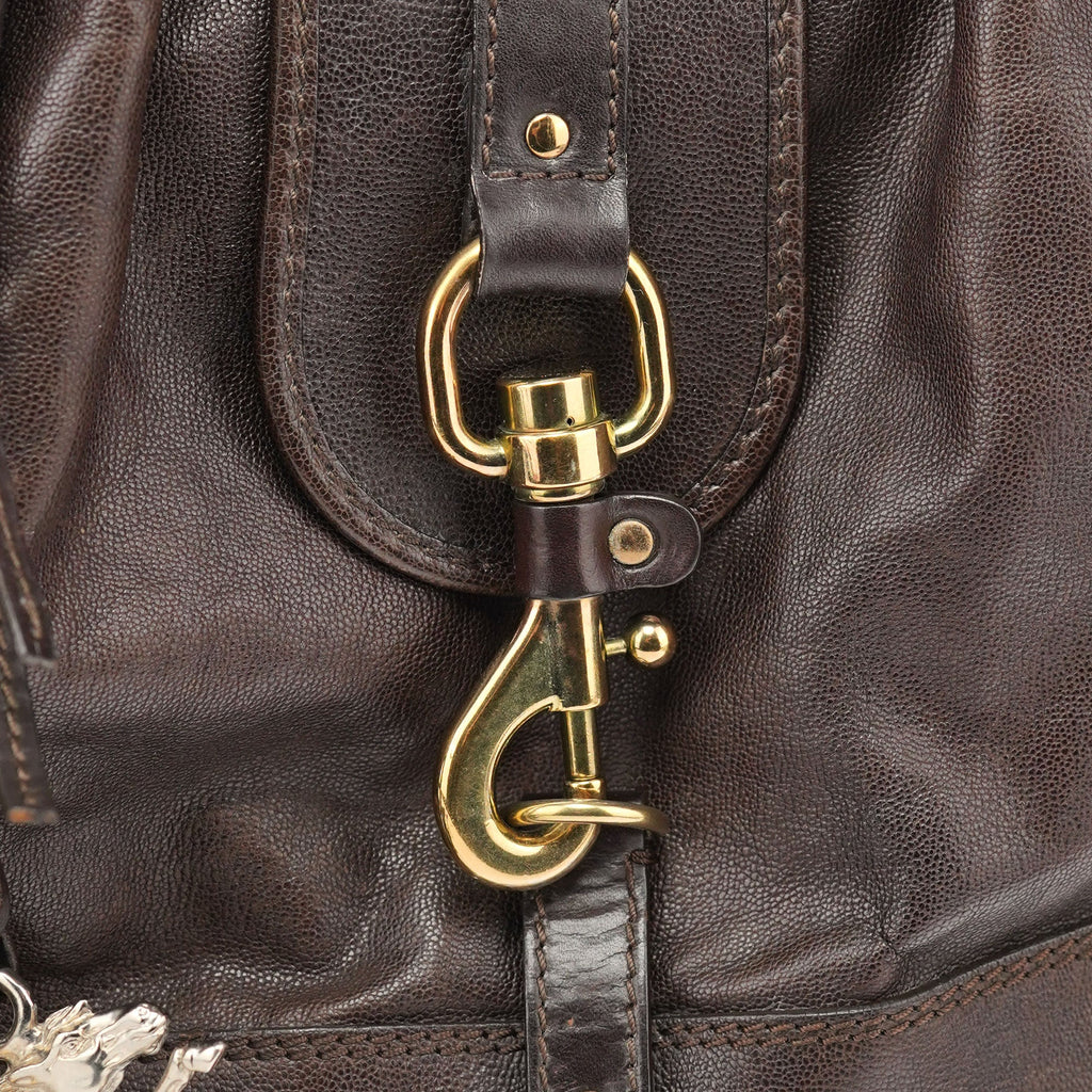 Brown Leather Kerala Tote Bag