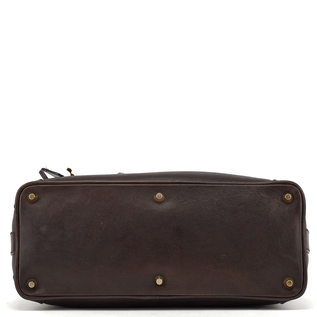 Brown Leather Kerala Tote Bag