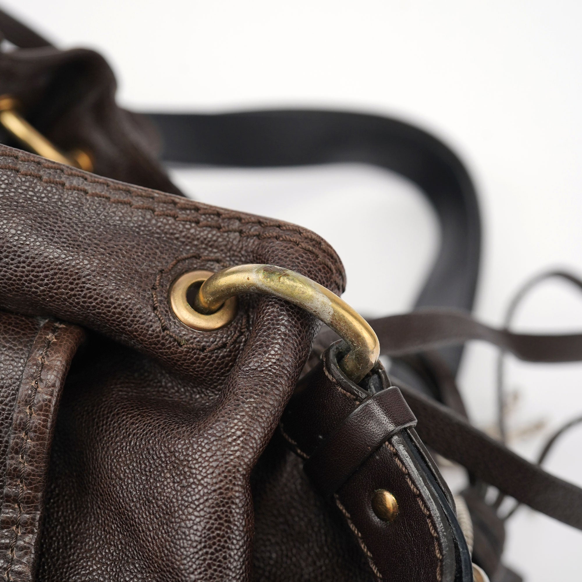 Brown Leather Kerala Tote Bag