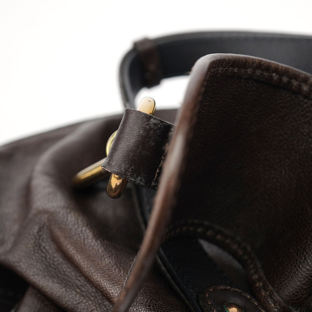 Brown Leather Kerala Tote Bag