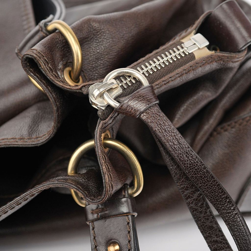 Brown Leather Kerala Tote Bag