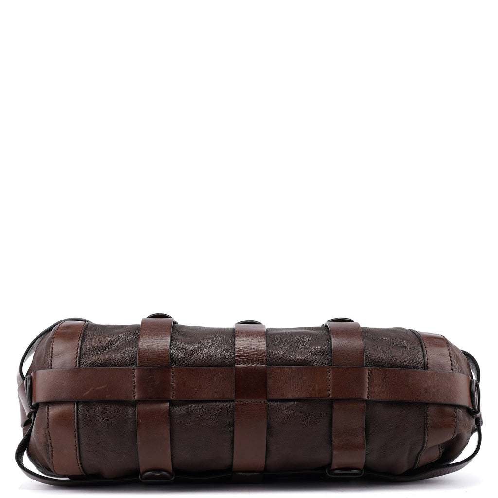 Brown Leather Kerala Tote Bag