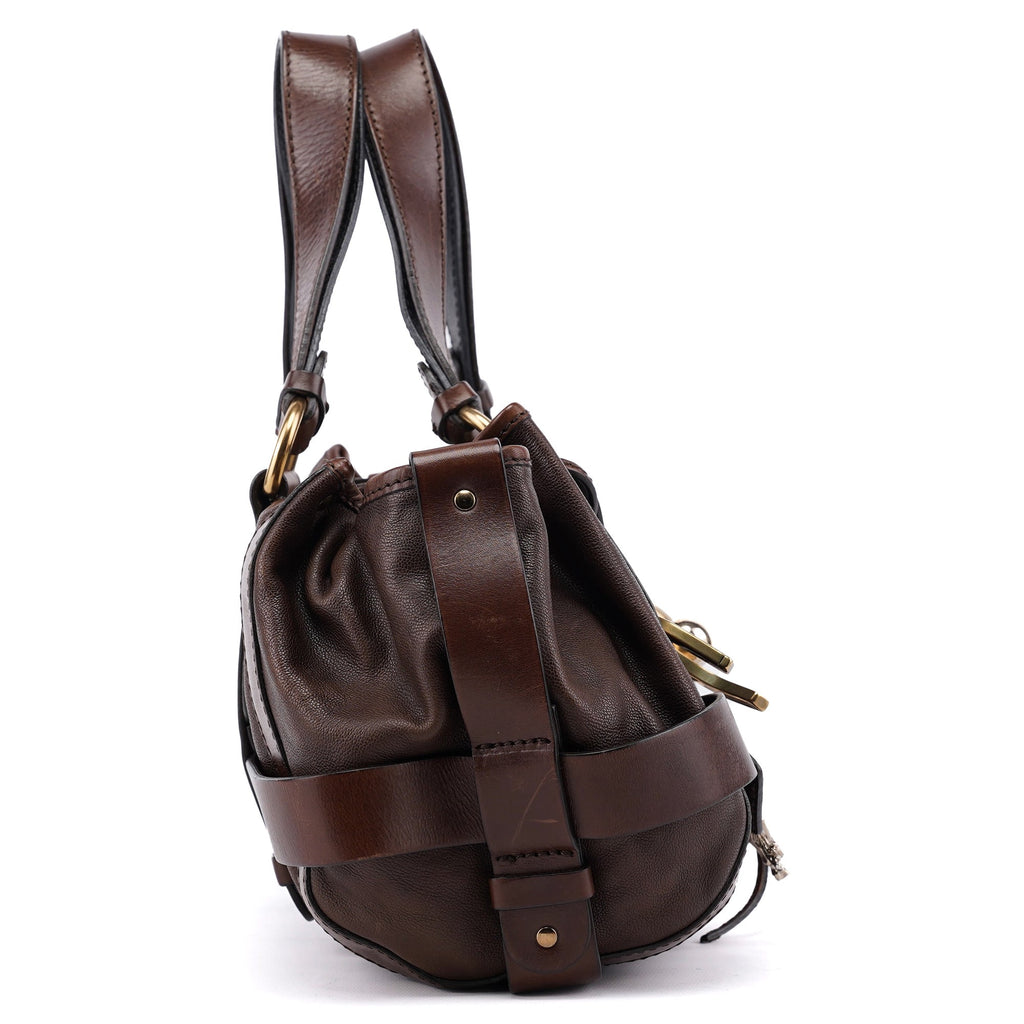 Brown Leather Kerala Tote Bag