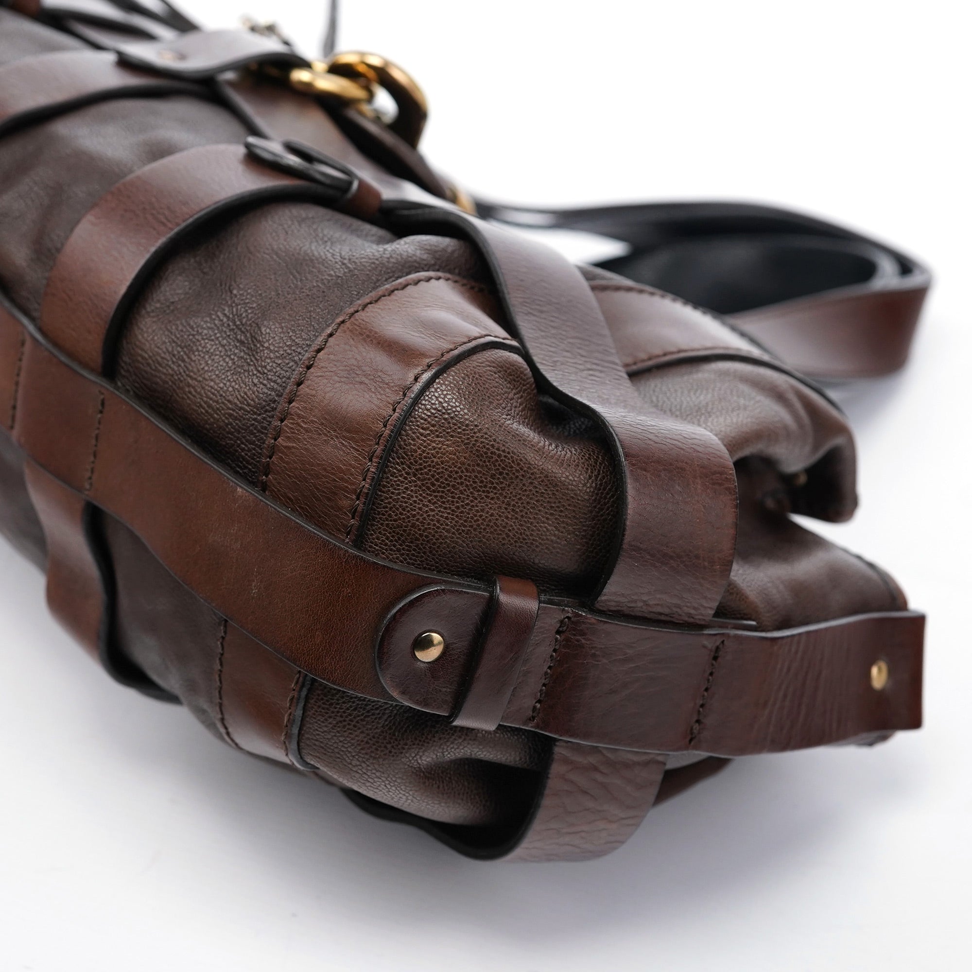 Brown Leather Kerala Tote Bag