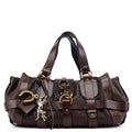 Brown Leather Kerala Tote Bag