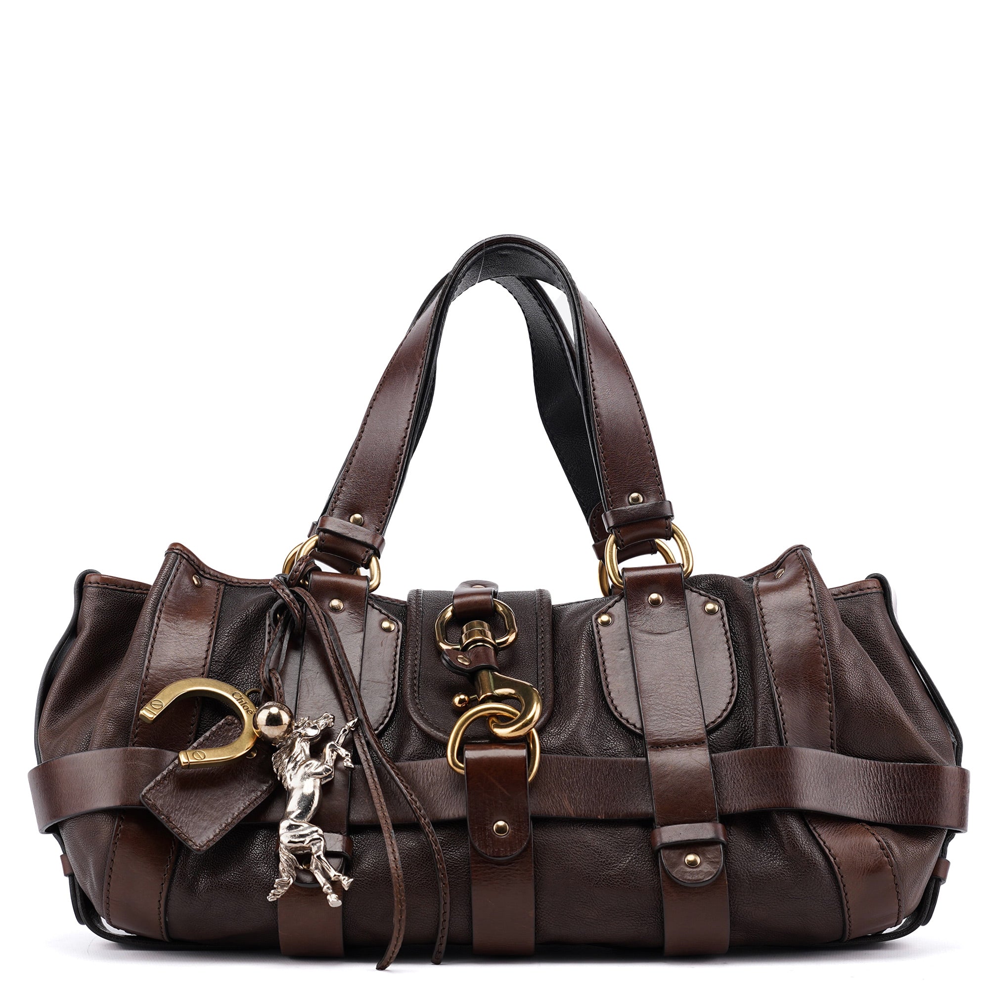 Brown Leather Kerala Tote Bag