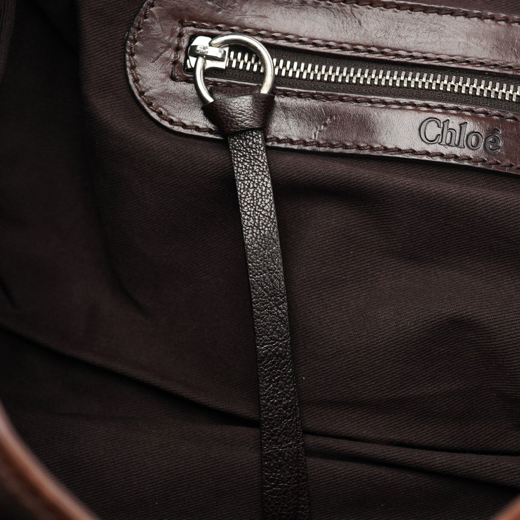 Brown Leather Kerala Tote Bag