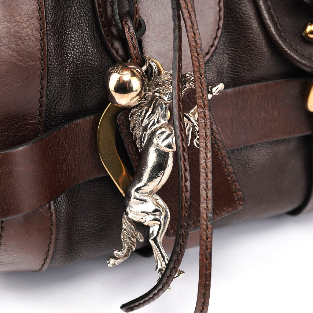 Brown Leather Kerala Tote Bag